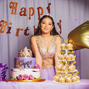 Lilezbox 12 Inch Round Clear 4-Tier Cake Holder, Acrylic Cupcake Display Stand, Dessert Tower Pastry Stand,for Party & Catering Event(Transparent)