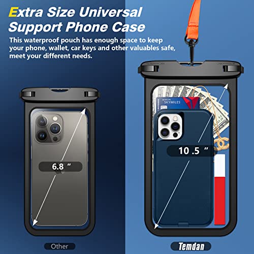 [2 Pcs] [Up to 10"] Large Waterproof Phone Pouch, IPX8 Waterproof Phone Case Bag