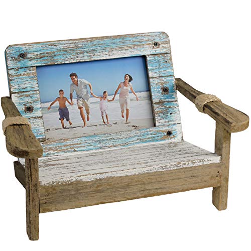 Beach Chair Photo Frame: Holds 4x6 Horizontal Photo.Tabletop Display