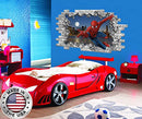 3D Spiderman Wall Decal. Superhero Vinyl Sticker Murals. Hole in the Decal. Marvel Comics Wall Sticker. Boys Room PS224
