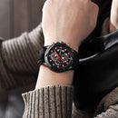 Men’s Stylish Wrist Watch, Genuine Silicone Strap Sport Watch