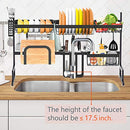 Dish Drying Rack Over The Sink -Adjustable Large Dish Rack Drainer