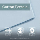 Dawn 6 Piece Cotton Percale Quilted Coverlet Set, Blue