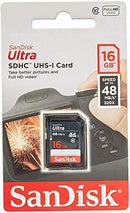5 Pack - SanDisk Ultra 16GB SD SDHC Memory Flash Card UHS-I Class 10