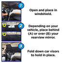 Car Windshield Sun Shade, One-Size (31x57), As Seen on TV