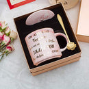 Teacher Appreciation Gifts - Pink Marble Ceramic Coffee Mugs 11.5oz and Lid