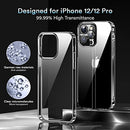 Crystal Clear Case Compatible with iPhone 12/12 Pro, Non-Yellowing Shockproof