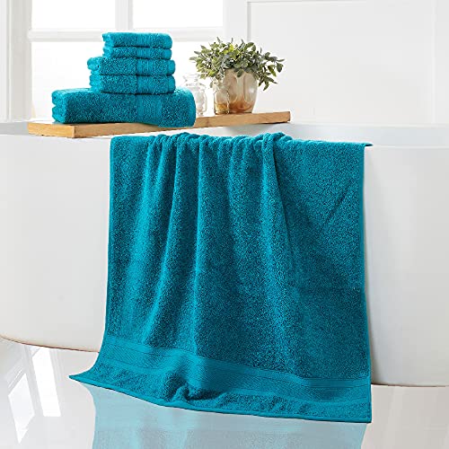 100% Cotton, Highly Absorbent, Bath Linen Sets , Super Soft, 6 Piece Towel Set