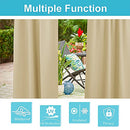 Outdoor Patio Curtains - Blackout Waterproof Porch Curtains Protect Sunight