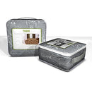 Stretch Sofa Cover Printed Sofa Slipcover 2-Piece Couch Cushion Cover Washable Spandex Furniture Protector, Small, Grey