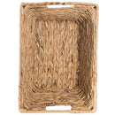 DII Natural Water Hyacinth Storage Basket with Handles, Beige
