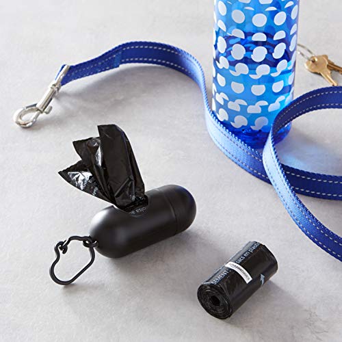 Amazon Basics Unscented Standard Dog Poop Bags with Dispenser and Leash Clip
