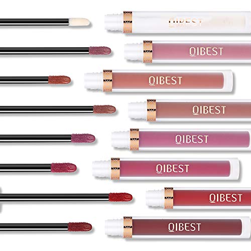 7Pcs Matte Liquid Lipstick + 1Pcs Lip Plumper Makeup Set Kit, Long Lasting Waterproof