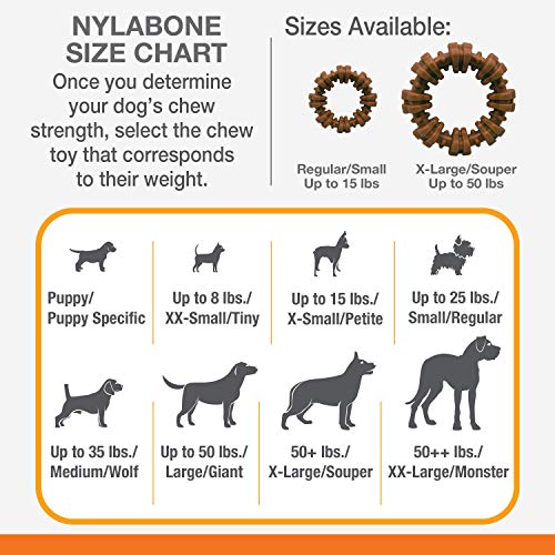 Nylabone Power Chew Textured Dog Chew Ring Toy Ring Flavor Medley X-Large/Souper (1 Count)