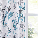 Floral Blackout Curtains for Bedroom Thermal Insulated Curtains 63 Inch Length 2 Panels