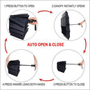 2 Packs Travel Umbrella Windproof Auto Open & Close Collapsible Folding Small Compact