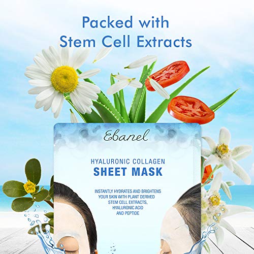 Ebanel 15 Pack Collagen Face Mask, Instant Brightening & Hydrating Face Sheet