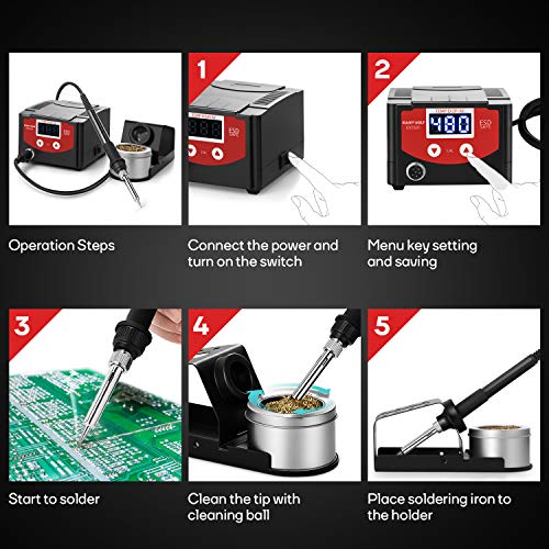 Digital Soldering Station with 10 Minute Sleep Function, Auto Cool Down