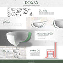 White Bowls for Cereal Soup Rice Pasta Salad Oatmeal, Set of 4
