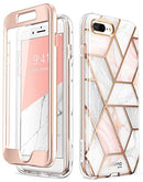 i-Blason Cosmo Glitter Clear Bumper Case for iPhone 8 Plus/iPhone 7 Plus, Marble