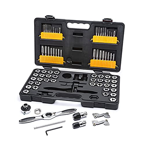 75 Piece Ratcheting Tap and Die Set, SAE/Metric - 3887