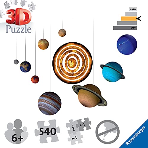 3D Puzzle Solar System, Multicolor