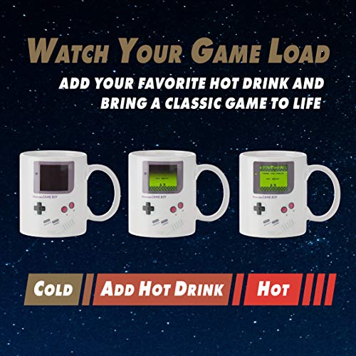 Paladone Gameboy Heat Changing Coffee Mug - Gift for Gamers, Fathers, Coffee