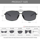Ultra Lightweight Rectangular Polarized Sunglasses UV400 Protection