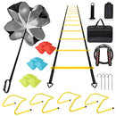 Speed Agility Training Set, Includes Speed Running Parachute, Adjustable Hurdle