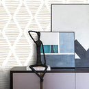 Modern Stripe Peel and Stick Wallpaper Beige and White Contact Paper
