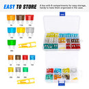Nilight - 50018R 240pcs Standard and Mini Blade Fuses Set,