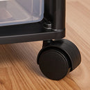 6-Drawer Scrapbook Cart with Organizer Top, Black