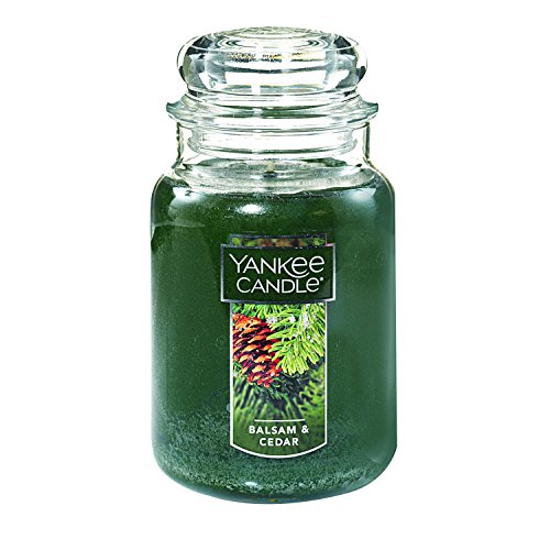 Balsam & Cedar Scented, Classic 22oz Large Jar Single Wick Candle