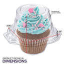 Stock Your Home Individual Plastic Cupcake Containers Disposable with Lid (50 Ct)