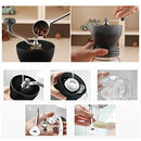 Manual Coffee Grinder with Ceramic Burrs, Hand Coffee Mill with Two Glass Jars