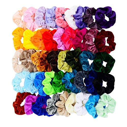 45 Pcs Hair Scrunchies Velvet Elastics Hair Bands Scrunchy Hair Ties Ropes Scrunchie