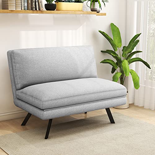 Convertible Futon Sofa Chair 4 in 1 Multi-Function Modern Mini Single Floor Sleeper Bed