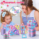 Magnetic Tiles Toys for 3 4 5 6 7 8+ Year Old Boys Girls Upgrade Macaron Castle Magnetic Blocks Building Set for Toddlers STEM Creativity/Educational Toys for Kids Age 3-6 Christmas Birthday Gifts