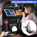 Car Back Seat Organizer PU Leather with Foldable Table Tray Car Organizer