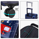 Kids Carry On Luggage Set, 18" Hardside Rolling Suitcase W/ Spinner Wheels