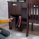 Wooden Study Desk with Chair - Drawers, Extra Storage, Handles, Gift for Ages 5-10