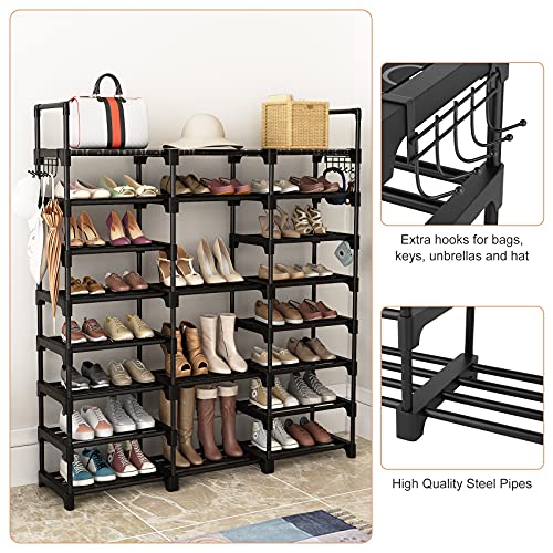 Shoe Organizer 8 Tiers Shoe Rack 36-42 Pairs Shoe and Boots Durable Metal