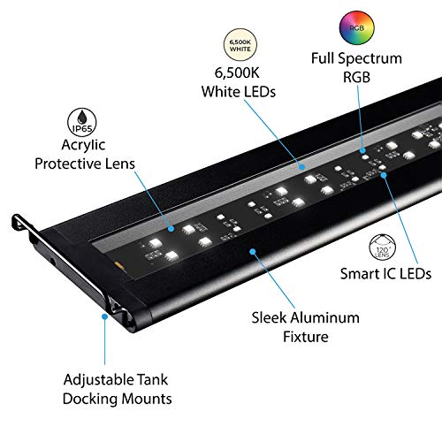 Satellite Freshwater LED Plus Full Spectrum RGB+W Light for Aquariums 36''-48''