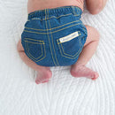 Blue JeansNextGen Hybrid Cloth Diaper Cover + 1 Reusable Booster, Denim