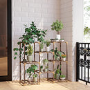 Wood Plant Stand Rack for Indoor or Outdoor Plants. Shelf Holder for Multiple Pots