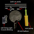 6 PACKS LED Light Up BoBo Balloons with Stick,3 Levels Flashing LED String Lights,