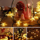 Solar String Lights Outdoor, 110 LED 59 Ft Star String Light Solar and USB Powered