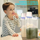 Rice Airtight Dry Food Storage Containers, BPA Free Plastic Sealed Holder Bin Dispenser