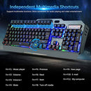 Wireless Gaming Keyboard and Mouse,Rainbow Backlit Rechargeable Keyboard