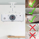 Universal Projector Mount Bracket Low Profile Multiple Adjustment Ceiling, Hold up to 30 lbs. (PM-002-WHT), White